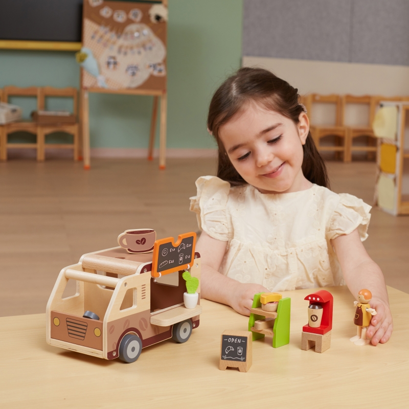 VIGA Food truck Drewniane Auto Kawiarnia Cukiernia - obrazek 11