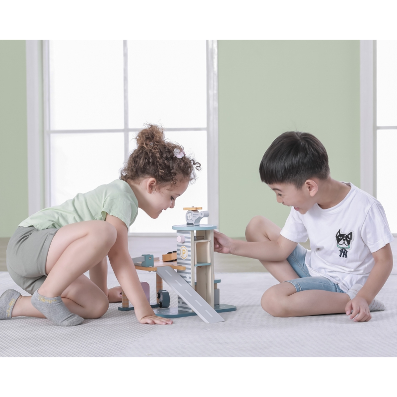 VIGA PolarB Parking Garaż z Helikopterem i samochodzikami - obrazek 2