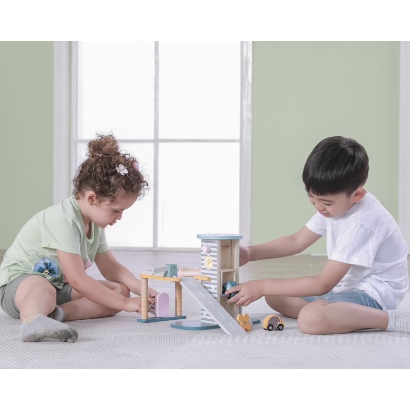 VIGA PolarB Parking Garaż z Helikopterem i samochodzikami - obrazek 3