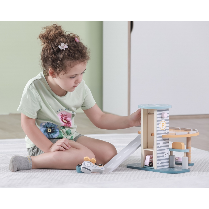 VIGA PolarB Parking Garaż z Helikopterem i samochodzikami - obrazek 4