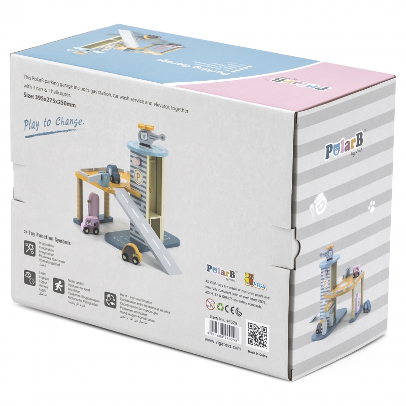 VIGA PolarB Parking Garaż z Helikopterem i samochodzikami - obrazek 10