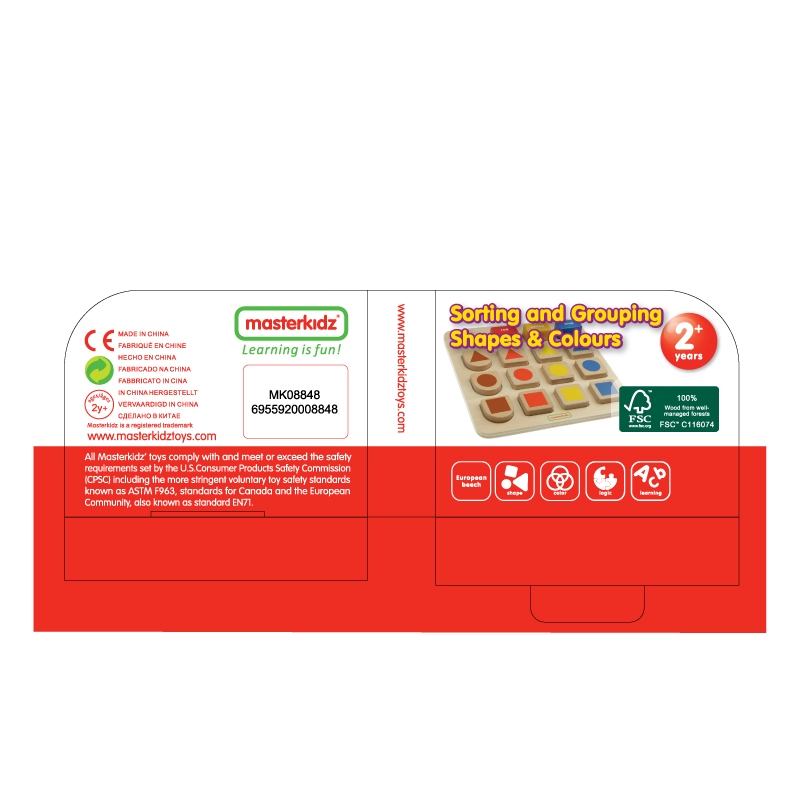 MASTERKIDZ Tablica Edukacyjna Sorter Kształty i Kolory - obrazek 7