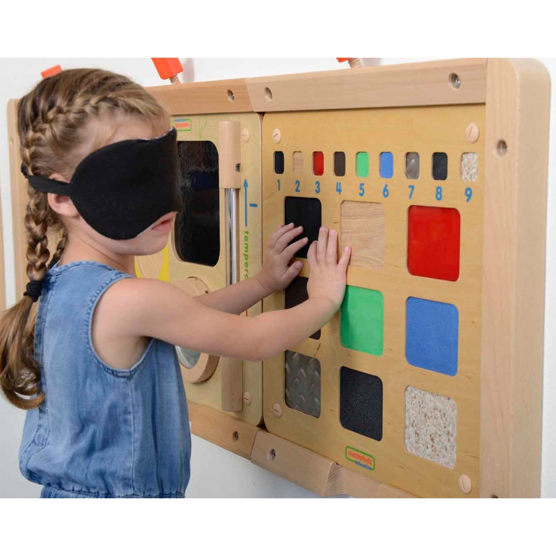 MASTERKIDZ Tablica Edukacyjna Rozpoznawanie Materiałów Faktur Zmysł Dotyku - obrazek 2
