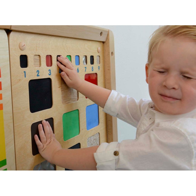 MASTERKIDZ Tablica Edukacyjna Rozpoznawanie Materiałów Faktur Zmysł Dotyku - obrazek 4