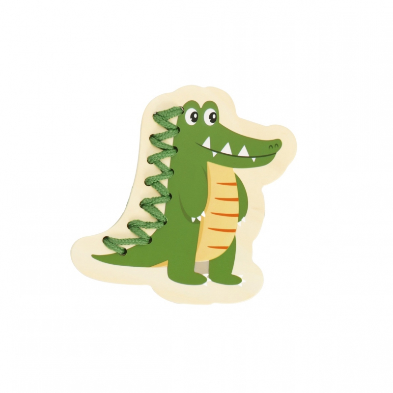 CLASSIC WORLD Drewniana Sznurowanka Przeplatanka Nawlekanka Przewlekanka Zwierzątka 10 el. - obrazek 10