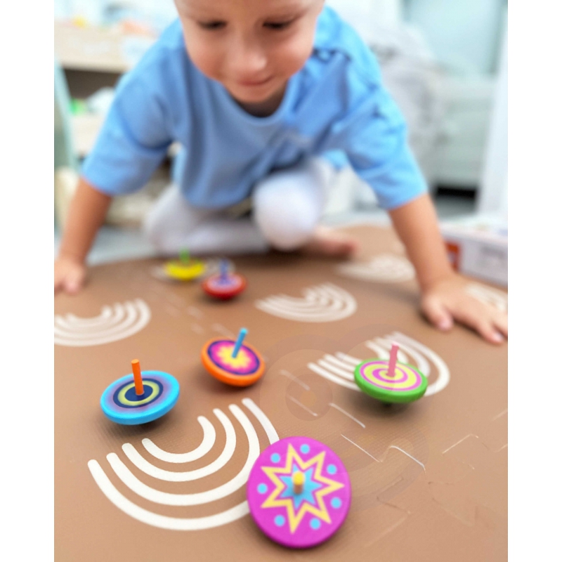 VIGA Kolorowy Bączek drewniany 1szt - obrazek 5