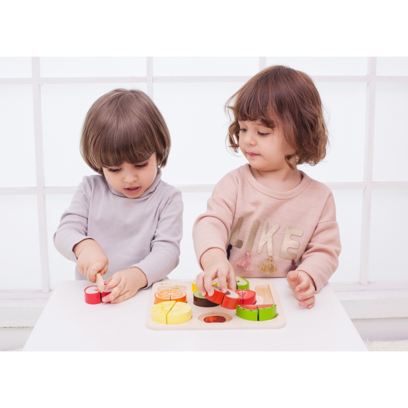 CLASSIC WORLD Zestaw do Krojenia Owoców na Rzepy MONTESSORI 20 el. - obrazek 4