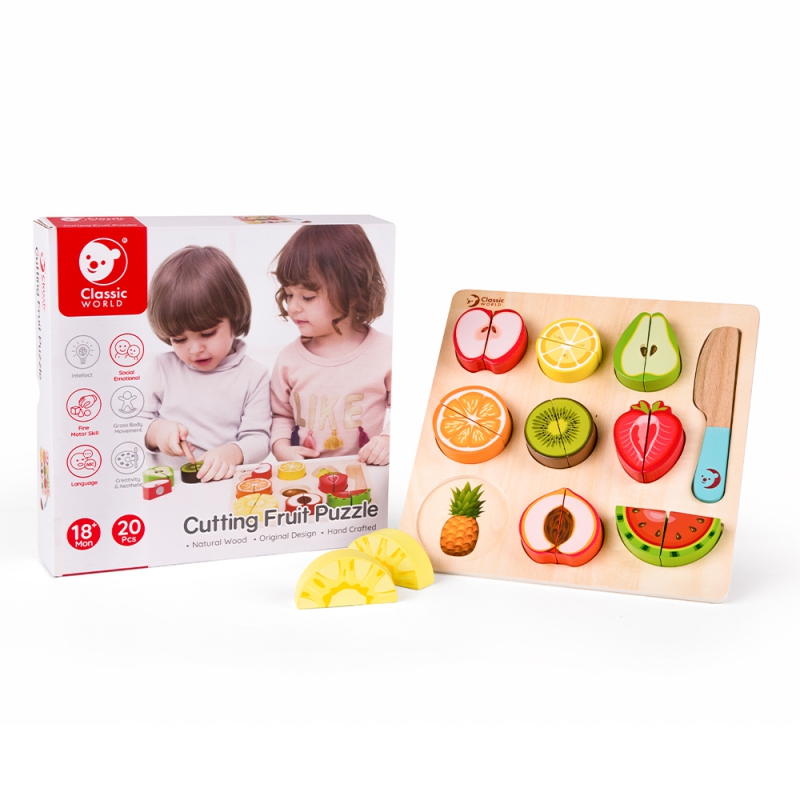 CLASSIC WORLD Zestaw do Krojenia Owoców na Rzepy MONTESSORI 20 el. - obrazek 8