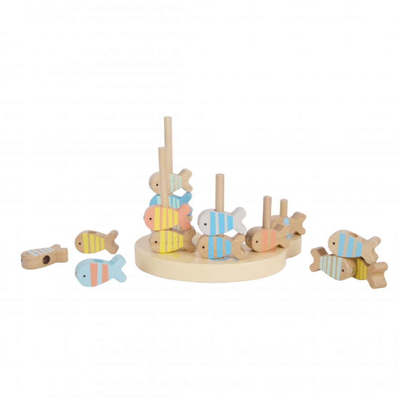 CLASSIC WORLD Drewniana Gra Łowienie Rybek Zestaw 2 Wędki 24 el. - obrazek 4