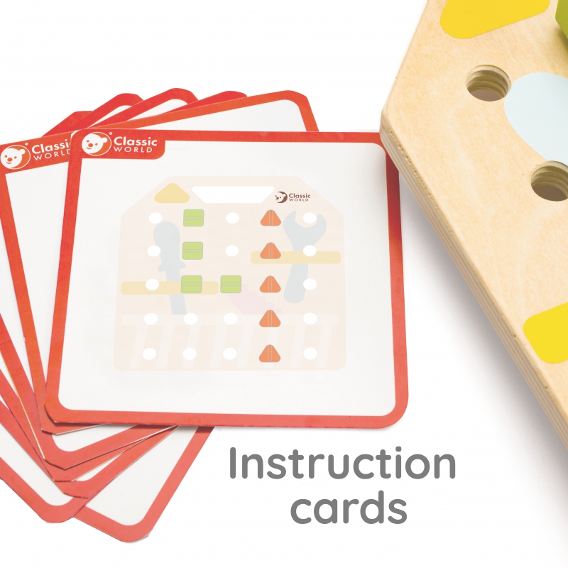 CLASSIC WORLD Wooden Manipulative Board Logic Puzzle - obrazek 8