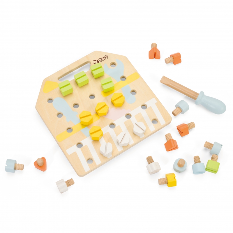 CLASSIC WORLD Wooden Manipulative Board Logic Puzzle - obrazek 11