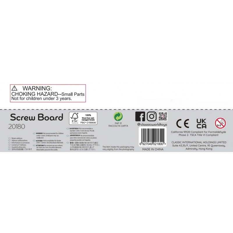 CLASSIC WORLD Wooden Manipulative Board Logic Puzzle - obrazek 15