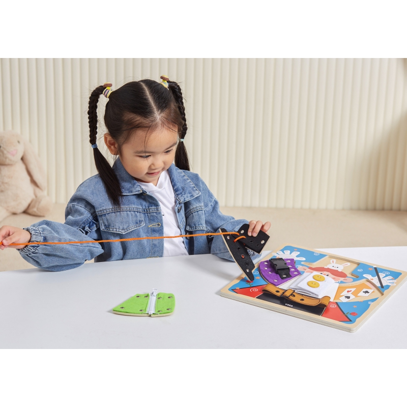 VIGA Drewniana Tablica Manipulacyjna Klamry Zamki Magik Monstessori - obrazek 7