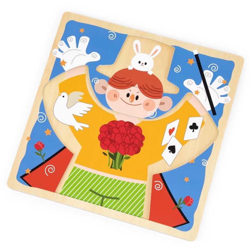 VIGA Drewniana Tablica Manipulacyjna Klamry Zamki Magik Monstessori - obrazek 9