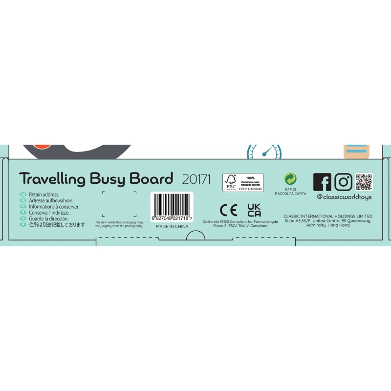 CLASSIC WORLD Tablica Manipulacyjna Wielofunkcyjna 6w1 Podróżowanie - obrazek 9