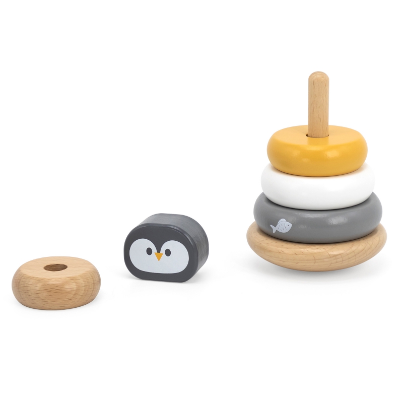 VIGA PolarB Drewniana Piramidka Edukacyjna - Pingwinek - obrazek 3