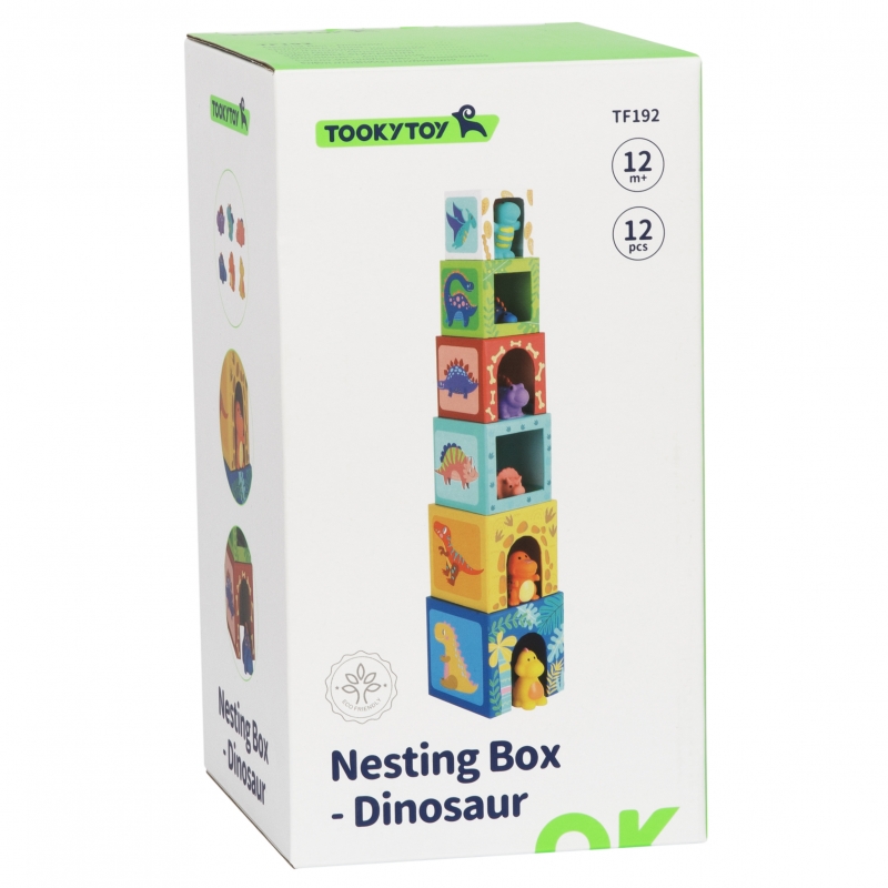 TOOKY TOY Drewniane Klocki Układanka Edukacyjna + 6 Figurek do zabawy 12 el. - obrazek 16