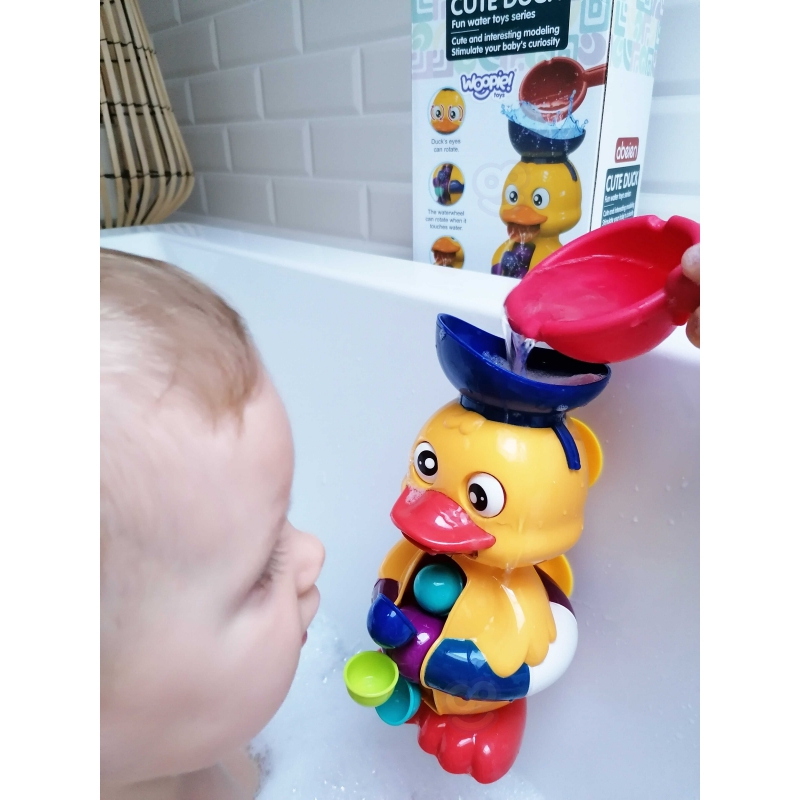 WOOPIE BABY Kaczuszka Zabawka Wodna do Kąpieli Kołowrotek Przelewowa - obrazek 4