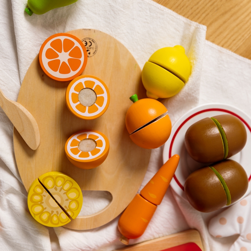 CLASSIC WORLD Drewniany Zestaw Do Krojenia Owoców na Rzepy - obrazek 6