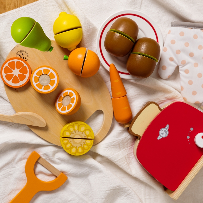 CLASSIC WORLD Drewniany Zestaw Do Krojenia Owoców na Rzepy - obrazek 8