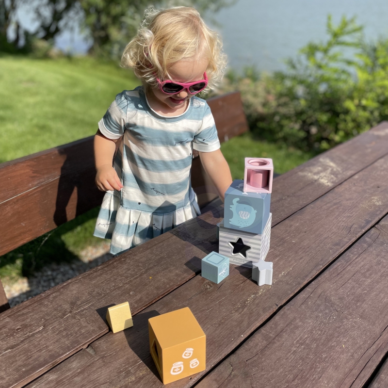 VIGA PolarB Piramidka Układanka edukacyjna Sorter Kostki Klocki - obrazek 8