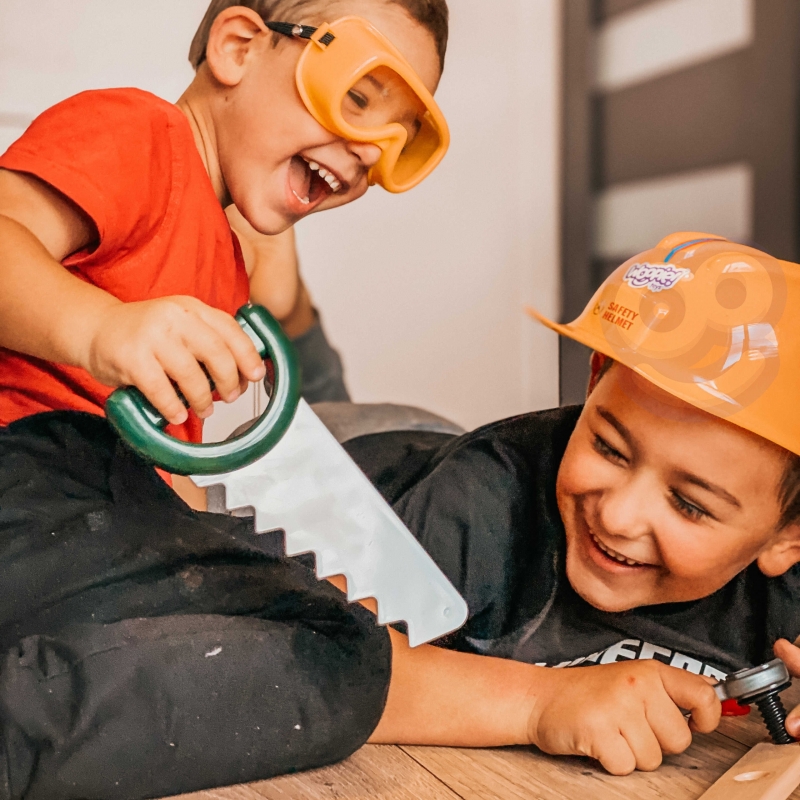 WOOPIE Duża Skrzynka z Narzędziami dla Dzieci Zestaw Majsterkowicza Wkrętarko-Wiertarka 15 el. - obrazek 3