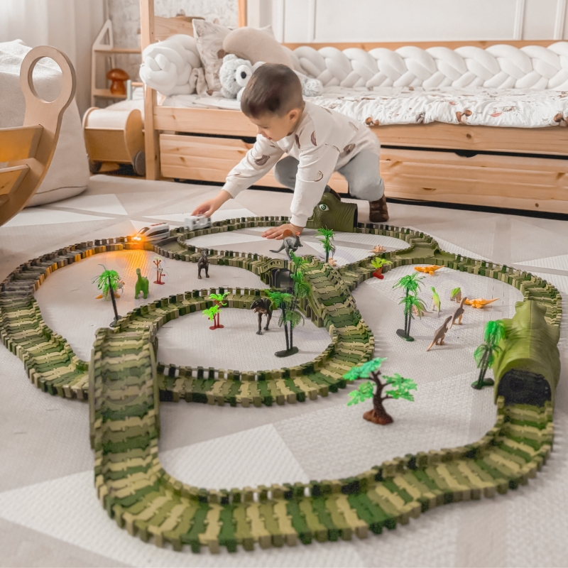 WOOPIE Tor Samochodowy XXL Dinozaury 240 el. - obrazek 2