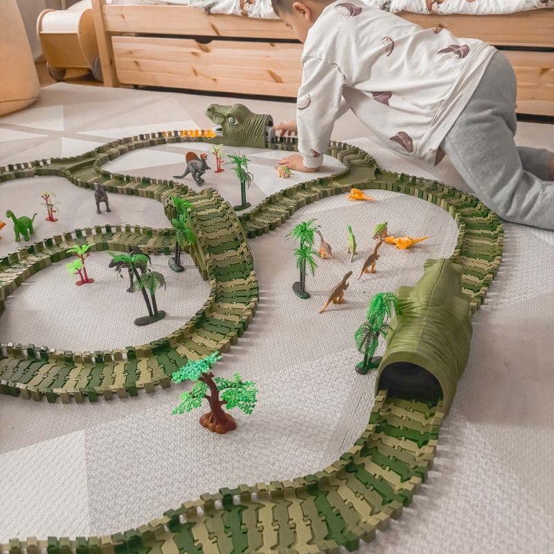 WOOPIE Tor Samochodowy XXL Dinozaury 240 el. - obrazek 3