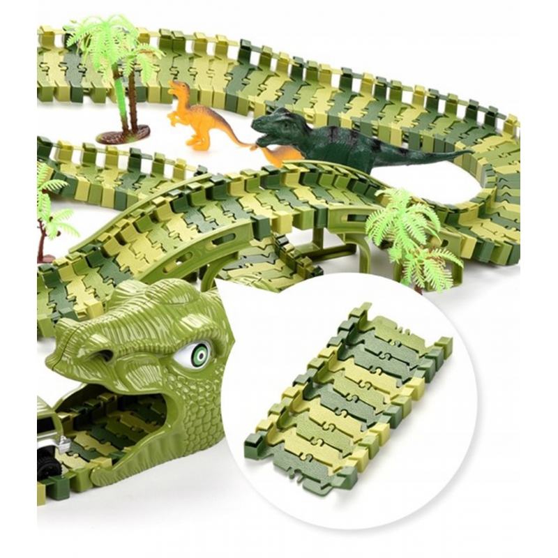 WOOPIE Tor Samochodowy XXL Dinozaury 240 el. - obrazek 4