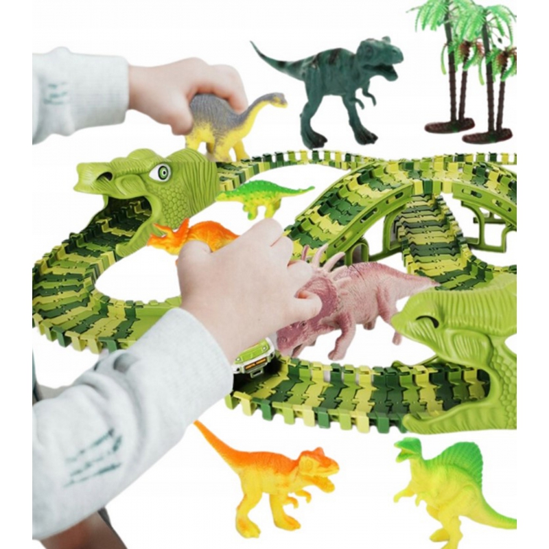 WOOPIE Tor Samochodowy XXL Dinozaury 240 el. - obrazek 5