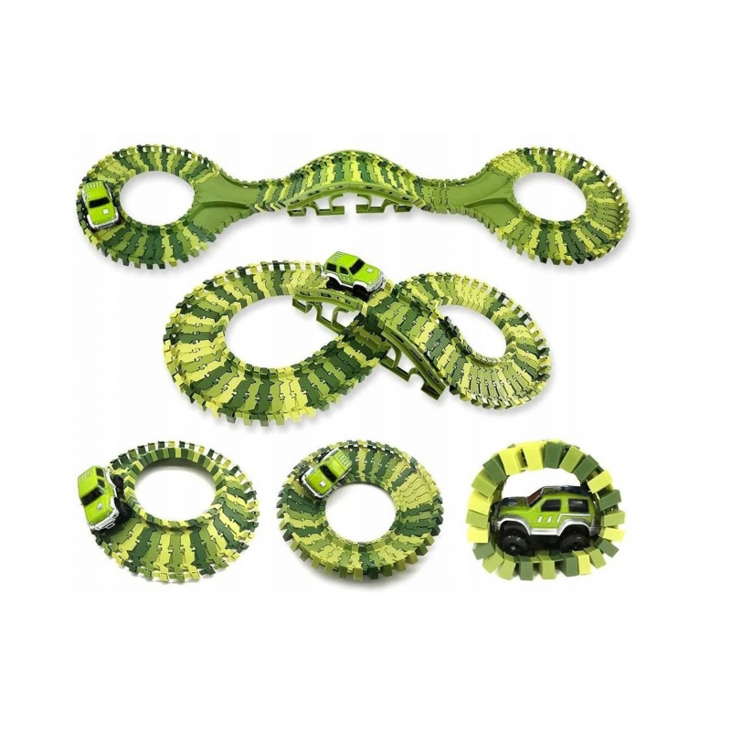 WOOPIE Tor Samochodowy XXL Dinozaury 240 el. - obrazek 8