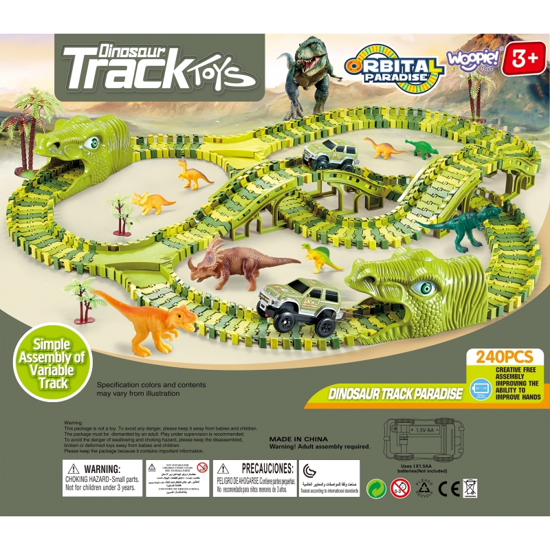 WOOPIE Tor Samochodowy XXL Dinozaury 240 el. - obrazek 10