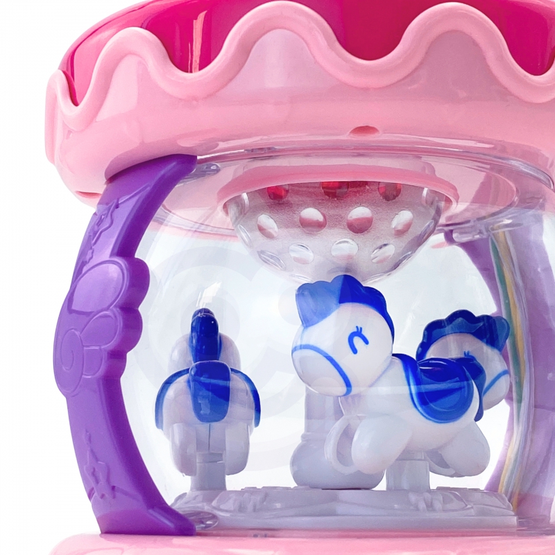 WOOPIE BABY Bębenek Pozytywka Projektor 3w1 Zabawka Muzyczna dla Niemowląt + Walec Roller do Nauki Raczkowania - obrazek 3