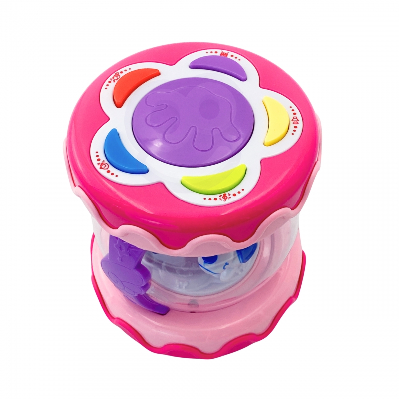 WOOPIE BABY Bębenek Pozytywka Projektor 3w1 Zabawka Muzyczna dla Niemowląt + Walec Roller do Nauki Raczkowania - obrazek 4