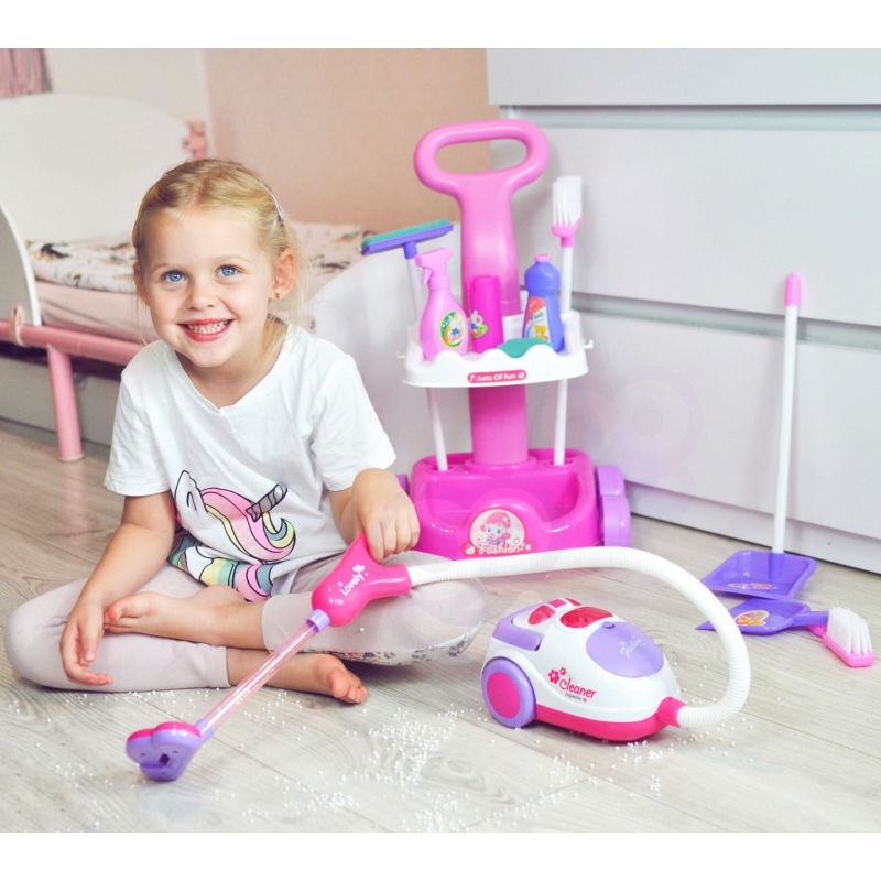 WOOPIE Zestaw do Sprzątania Wózek Odkurzacz Funkcja Ssania + 11 Akc. - obrazek 2