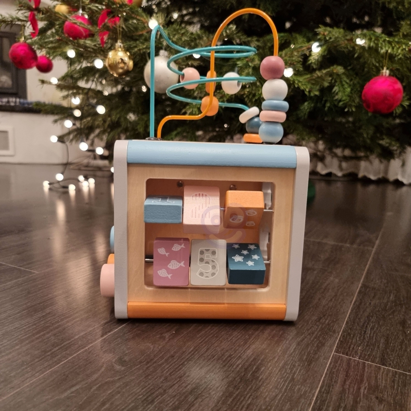 VIGA PolarB Activity Box Drewniane Edukacyjne Centrum Gier 5w1 kostka - obrazek 12