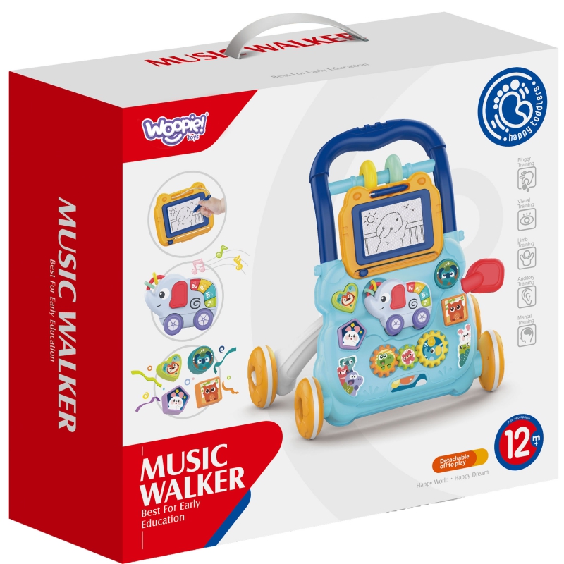 WOOPIE BABY Interaktywny Chodzik Pchacz Muzyczny + Znikopis - obrazek 5