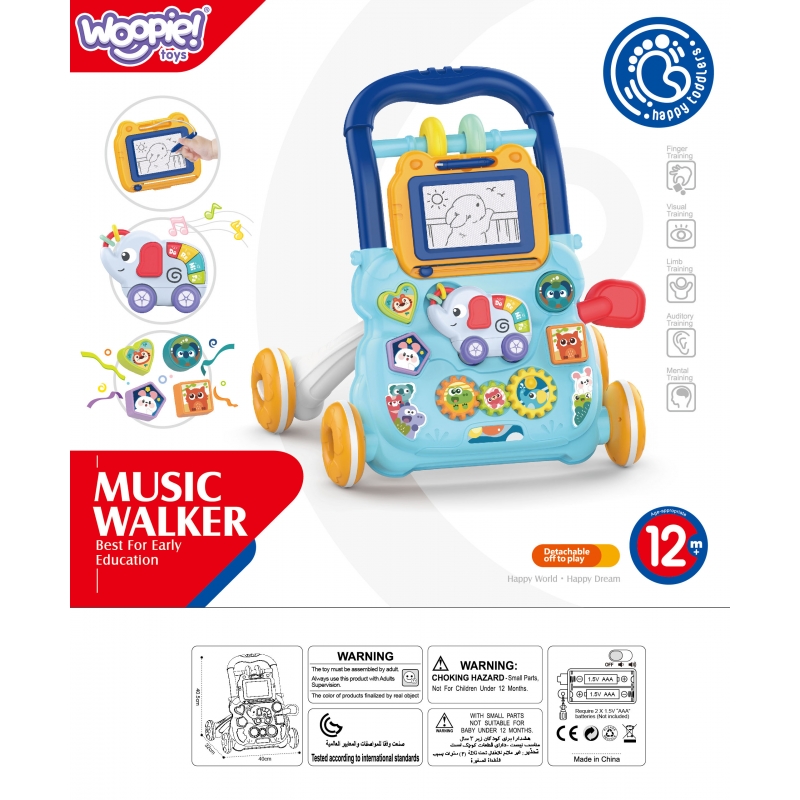 WOOPIE BABY Interaktywny Chodzik Pchacz Muzyczny + Znikopis - obrazek 6