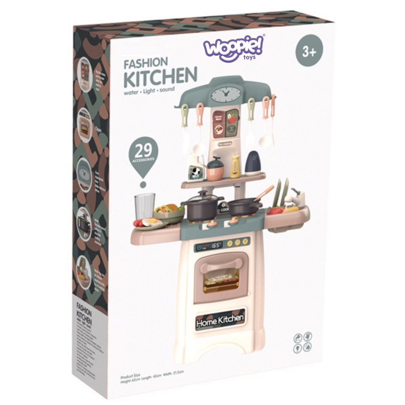 WOOPIE Modna Kuchnia z Obiegiem Wody Palnik Światło Dźwięk + 29 Akc. - obrazek 5