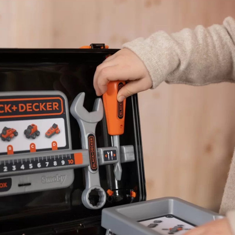 SMOBY Black & Decker Walizka z Narzędziami + Samochód w Częściach - obrazek 5