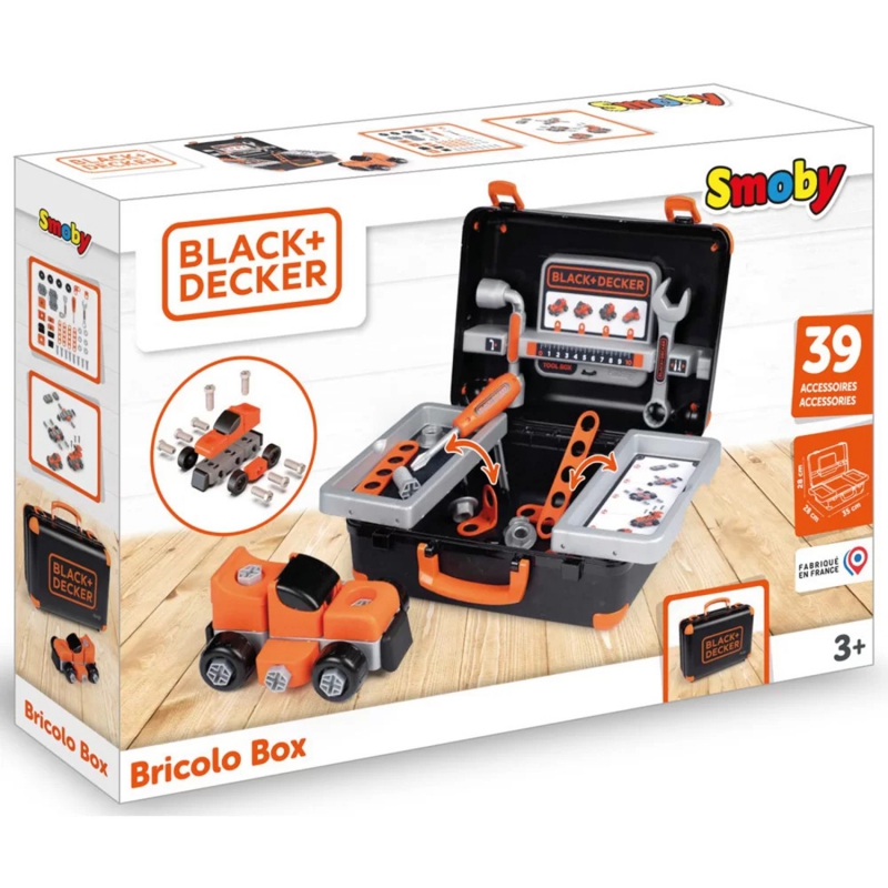 SMOBY Black & Decker Walizka z Narzędziami + Samochód w Częściach - obrazek 11