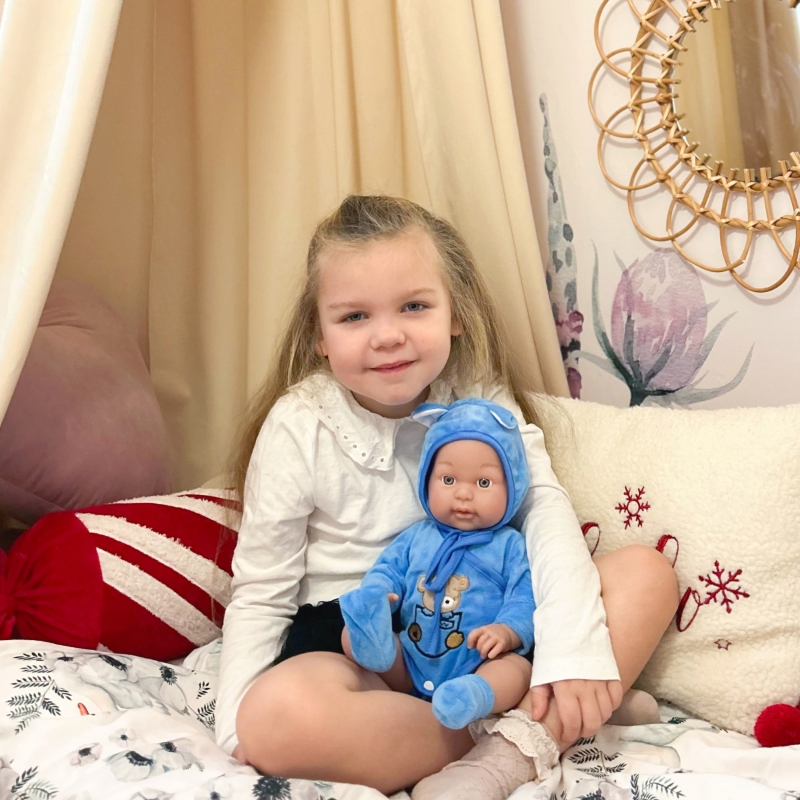 WOOPIE ROYAL Lalka Bobas w Ubranku Misio 46 cm - obrazek 6