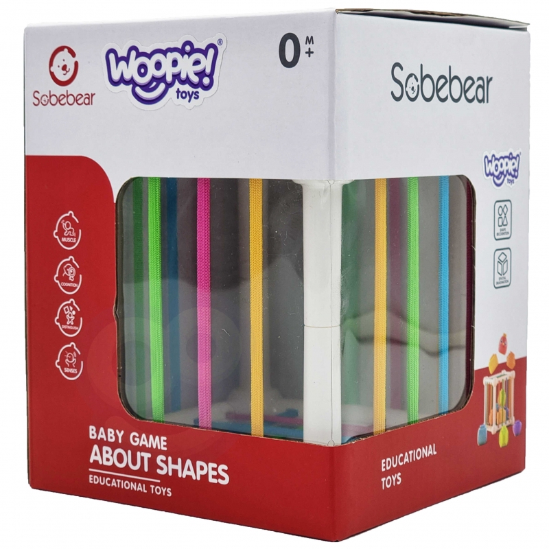 WOOPIE BABY Elastyczna Kostka Sensoryczna Sorter dla Dzieci Zwierzątka + Grzechotka 7 el. - obrazek 12