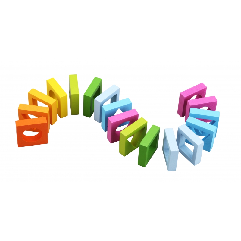 CLASSIC WORLD Układanka Nauka Kształtów i Liczenia 5w1 Domino Sorter MONTESSORI 28 el. - obrazek 8