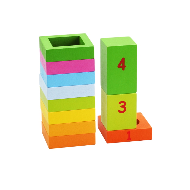 CLASSIC WORLD Układanka Nauka Kształtów i Liczenia 5w1 Domino Sorter MONTESSORI 28 el. - obrazek 10