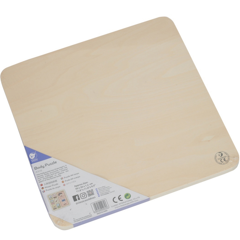 CLASSIC WORLD Tablica Edukacyjna Ciało Ludzkie Układanka Klocki Puzzle dla Dzieci Dopasuj MONTESSORI 19 el. - obrazek 9