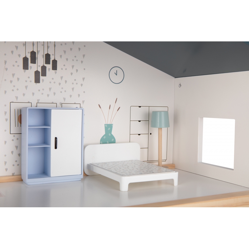 TOOKY TOY Duży Drewniany Domek dla Lalek + Figurki FSC - obrazek 9