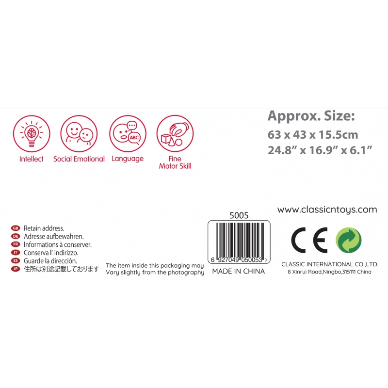 CLASSIC WORLD Drewniane Klocki Zbuduj Miasto 120 elementów - obrazek 10