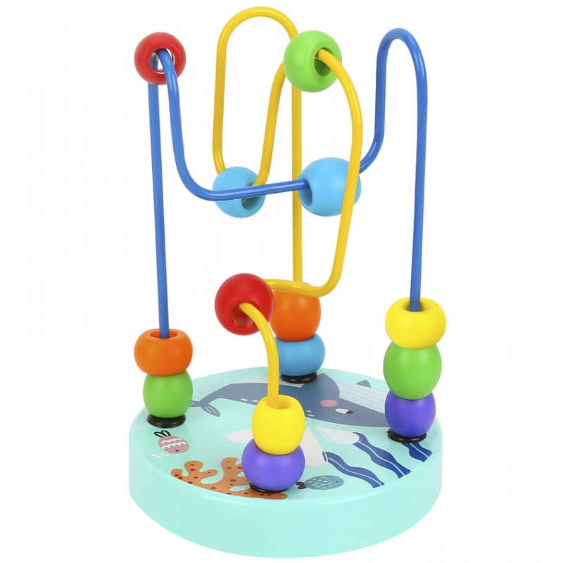 TOOKY TOY Drewniana Edukacyjna Pętla Motoryczna Labirynt Przeplatanka - obrazek 3