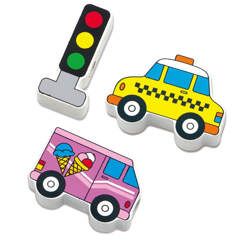 VIGA Drewniane Klocki Drewniane Przeplatanka Sznurowanka Samochody - obrazek 4